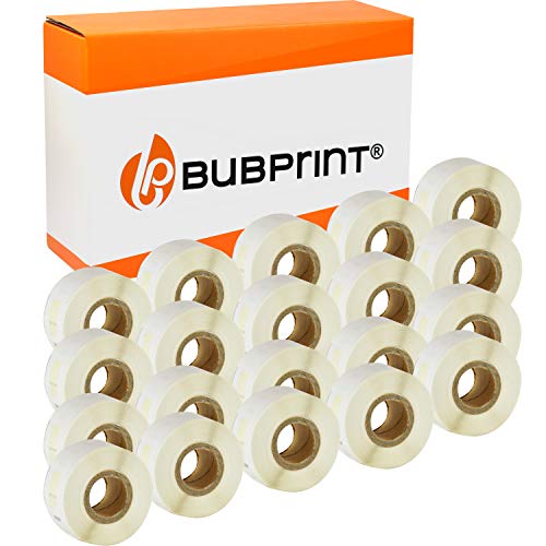 Bubprint 20 Etiketten kompatibel als Ersatz für Dymo 11352 S0722520 für Labelwriter 310 320 330 Turbo 400 Twin Turbo Duo 450 Twin Turbo Duo SE450 25 mm x 54 mm von Bubprint