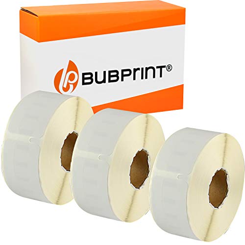 Bubprint 3 Etiketten kompatibel als Ersatz für Dymo 11355 S0722550 für Labelwriter 310 320 330 Turbo 400 Twin Turbo Duo 450 Twin Turbo Duo SE450 51x19mm Weiß von Bubprint