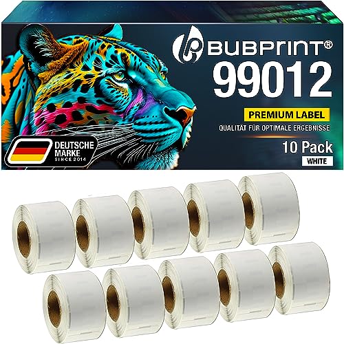 Bubprint 10 Etiketten kompatibel als Ersatz für Dymo 99012 S0722400 für Labelwriter 310 320 330 Turbo 400 Twin Turbo Duo 450 SE450 36 x 89 mm Weiß Bubprint 10 Etiketten kompatibel als Ersatz für Dymo 99012 S0722400 für Labelwriter 310 320 330 Turbo 400 Twin Turbo Duo 450 SE450 36 x 89 mm Weiß von Bubprint