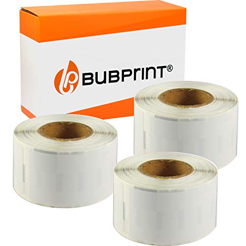 Bubprint 3 Etiketten kompatibel als Ersatz für Dymo 99012 S0722400 für Labelwriter 310 320 330 Turbo 400 Twin Turbo Duo 450 Twin Turbo Duo SE450 36 x 89 mm Weiß von Bubprint