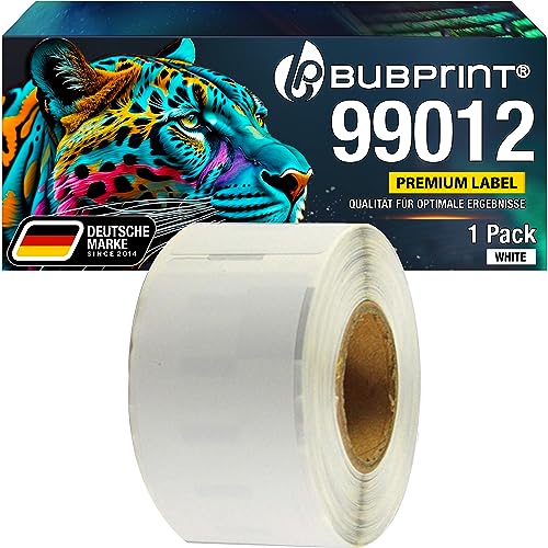 Bubprint Etiketten kompatibel als Ersatz für Dymo 99012 S0722400 für Labelwriter 310 320 330 Turbo 400 Twin Turbo Duo 450 Twin-Turbo Duo SE450 36 x 89 mm Weiß von Bubprint