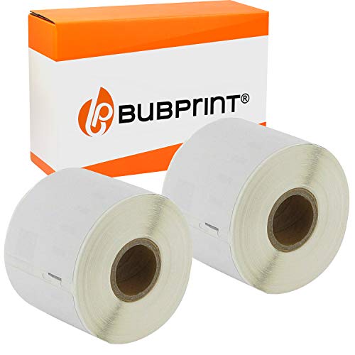Bubprint 2 Etiketten kompatibel als Ersatz für Dymo 99015 S0722440 für Labelwriter 310 320 330 Turbo 400 Twin Turbo Duo 450 Twin Turbo Duo SE450 54MM X 70MM Weiß von Bubprint