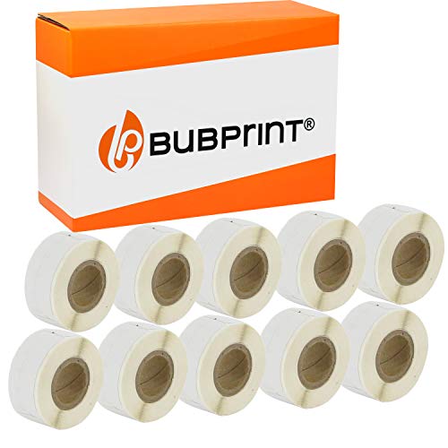 Bubprint 10 Etiketten kompatibel als Ersatz für Dymo 99017 S0722460 für Labelwriter 310 320 330 Turbo 400 Twin Turbo Duo 450 Twin Turbo Duo SE450 12MM X 50MM von Bubprint