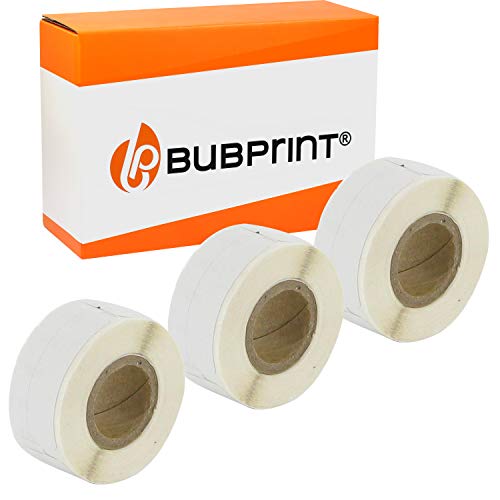 Bubprint 3 Etiketten kompatibel als Ersatz für Dymo 99017 S0722460 für Labelwriter 310 320 330 Turbo 400 Twin Turbo Duo 450 Twin Turbo Duo SE450 12MM X 50MM von Bubprint