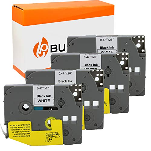 Bubprint 4 Schriftbänder kompatibel als Ersatz für Brother TZE-231 TZE 231 für Brother P-Touch H101gb H101c H100lb H100r H101 H105 H100 H107b D400 D200 D600vp E110 E550wvp P750w P700 1000 1010 von Bubprint