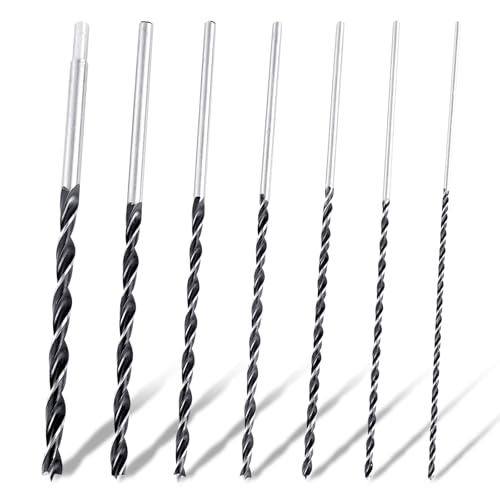 Bubuny Holzbohrer Set Lang Profi, 7 Stück Schlangenbohrer, Lange Holz Bohrer Set, Lange Holzbohrer, Spiralbohrer - Ø 4, 5, 6, 7, 8, 10, 12 mm, Stabil, Charf, Präzise & Bruchfestes Schlangenbohrer Bubuny Holzbohrer Set Lang Profi, 7 Stück Schlangenbohrer, Lange Holz Bohrer Set, Lange Holzbohrer, Spiralbohrer - Ø 4, 5, 6, 7, 8, 10, 12 mm, Stabil, Charf, Präzise & Bruchfestes Schlangenbohrer von Bubuny