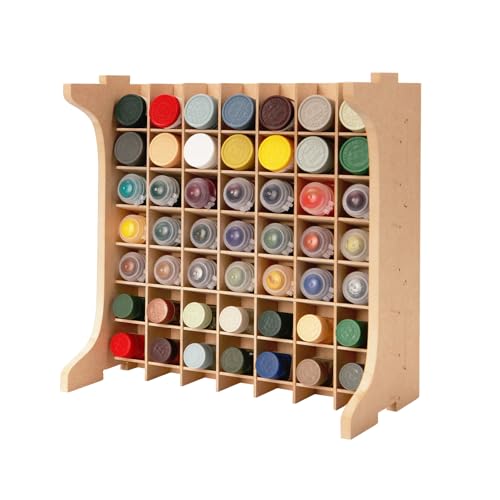 Bucasso Farbregal-Organizer mit 49 Löchern, passend für 10 ml TAMIYA,10 ml/18 ml MR HOBBY, Modellierwerkzeug-Aufbewahrung mit MDF-Material, Bastel-Farbhalter-Regal GK13 Bucasso Farbregal-Organizer mit 49 Löchern, passend für 10 ml TAMIYA,10 ml/18 ml MR HOBBY, Modellierwerkzeug-Aufbewahrung mit MDF-Material, Bastel-Farbhalter-Regal GK13 von Bucasso
