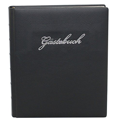Gästebuch Leder schwarz mit Silberschnittblock und Prägung "Gästebuch" Gästebuch Leder schwarz mit Silberschnittblock und Prägung "Gästebuch" von Buchbinderei Vera Donna