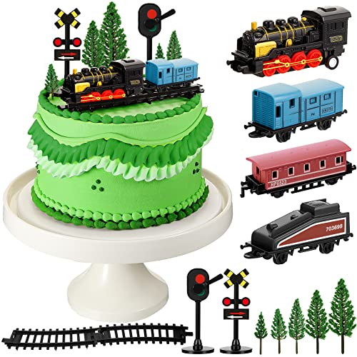 Bucherry 13 Stück Zug-Kuchenaufsätze und -dekorationen – schwarze Zugspur Ampel Kuchenaufsatz für Geburtstagsparty Eisenbahn-Mottoparty Bucherry 13 Stück Zug-Kuchenaufsätze und -dekorationen – schwarze Zugspur Ampel Kuchenaufsatz für Geburtstagsparty Eisenbahn-Mottoparty von Bucherry