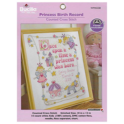 Bucilla 45328 Kreuzstich-Set, Motiv Princess, 25,4 x 33 cm, Weiß Bucilla 45328 Kreuzstich-Set, Motiv Princess, 25,4 x 33 cm, Weiß von Bucilla