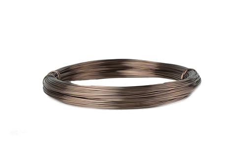 Aluminium-Draht, Ø 1 mm, 10 m oder 60 m Länge, verschiedenen Farben (Braun, 60m) von Buco der Draht