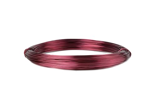 Aluminium-Draht, Ø 1 mm, 10 m oder 60 m Länge, verschiedenen Farben (Rot dunkel, 10m) von Buco der Draht