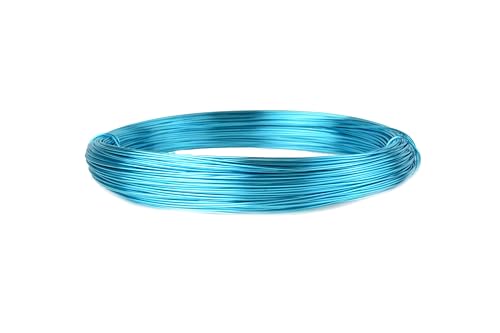 Aluminium-Draht, Ø 1 mm, 10 m oder 60 m Länge, verschiedenen Farben (Türkis, 60m) von Buco der Draht
