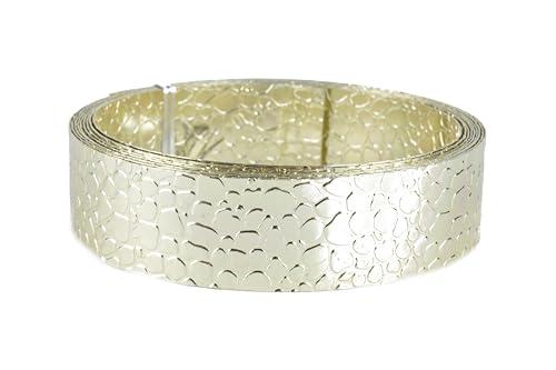Aluminiumdraht Steinoptik Ø 5mm/15mm/30mm in verschienden Farben (Champagner, Ø 15mm breit - 5m lang) von Buco der Draht