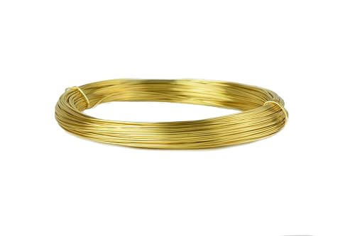 Aluminiumdraht eloxiert Ø 1mm - 60m Ring in verschiedenen Farben. (Gold) von Buco der Draht