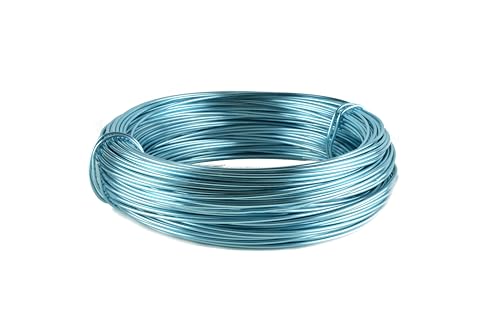 Aluminiumdraht eloxiert Ø 2mm - 60m Ring in verschiedenen Farben. (17, Eisblau, 12m) von Buco der Draht