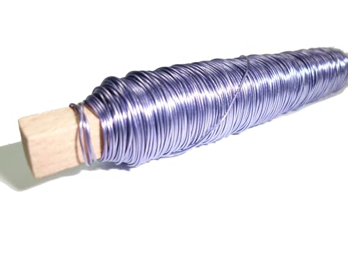 Dekolackdraht, Lackdraht Ø 0,5mm - 100gr. Holzstab in verschiedenen Farben. (Flieder) von Buco der Draht