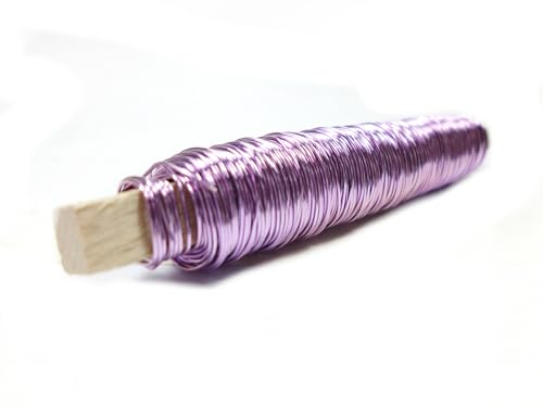 Dekolackdraht, Lackdraht Ø 0,5mm - 100gr. Holzstab in verschiedenen Farben. (Lavendel) von Buco der Draht