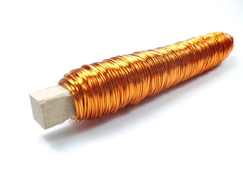 Dekolackdraht, Lackdraht Ø 0,5mm - 100gr. Holzstab in verschiedenen Farben. (Orange) von Buco der Draht