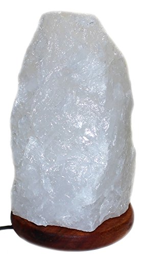 Budawi® Bergkristall Rohstein Lampe Dekolampe inkl. Holzsockel Edelsteinlampe ohne Leuchtmittel von Budawi