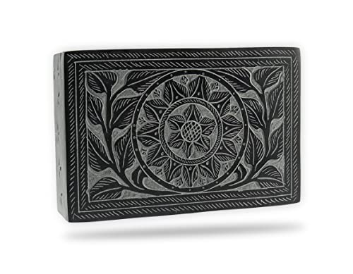 Budawi® Schatulle aus Speckstein Motiv Sonne, Baum, Blume Schmuckschatulle (Sun) von Budawi