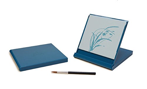 Buddha Board Mini-Kunst-Set: Wasserzeichen-Schreibtafel mit Mini-Wasserpinsel für Achtsamkeit und Meditation, Zen-basiertes Zeichenbrett, Mal- und Kunstbedarf, ideales Entspannungsgeschenk (12,7 x von Buddha Board