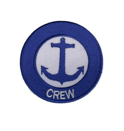 Budodrake Nautische Aufnäher Set, Kapitän, Crew, Chief Mate Patches, Marineblau-Weiß, Baumwolle (Crew) von Budodrake