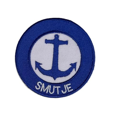 Budodrake Nautische Aufnäher Set, Kapitän, Crew, Chief Mate Patches, Marineblau-Weiß, Baumwolle (Smutje) von Budodrake