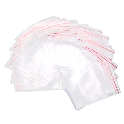 Budstfee Kleine Reißverschlussbeutel, 100 PCs 2x2,8 -Zoll -Druckstock -Plastiktüten, klare auftretbare Griffdichtbeutel für tägliche Verwendung Schmuck Geschenkkarte Süßigkeiten von Budstfee