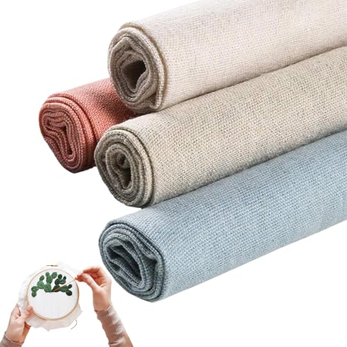 Budstfee Stickstoffstoff, Leinenstoff 4pcs/Set 20x20 in 4 festen Farben Quadratnadel Stickstoffe Stoff Stitch Stoff Weavers Tuch für DIY -Kunsthandwerk Handarbeit Budstfee Stickstoffstoff, Leinenstoff 4pcs/Set 20x20 in 4 festen Farben Quadratnadel Stickstoffe Stoff Stitch Stoff Weavers Tuch für DIY -Kunsthandwerk Handarbeit von Budstfee