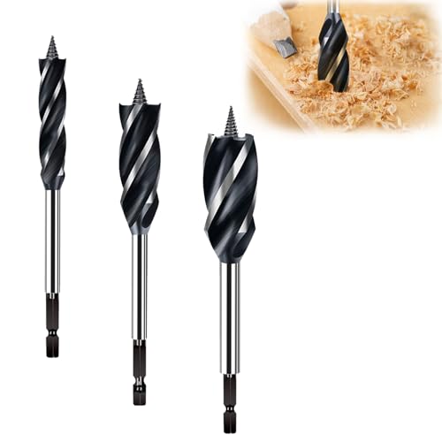 Holzbohrer, 3 Stück Schlangenbohrer Set, Hartstahl Reibungsbohrer, schneller Schnitt, Holzbearbeitungsbohrer Set inklusive 12mm, 20mm, 25mm Bohrer, für Holzbearbeitung Holzbohrer, 3 Stück Schlangenbohrer Set, Hartstahl Reibungsbohrer, schneller Schnitt, Holzbearbeitungsbohrer Set inklusive 12mm, 20mm, 25mm Bohrer, für Holzbearbeitung von Buennthon