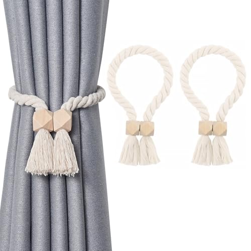 Magnetische Vorhang Raffhalter 2 Stück, Raffhalter für Vorhänge Gardinenhalter Baumwolle Seil Curtain Rope Buckle, Vorhangbinder Gardinen Raffhalter für Zuhause Schlafzimmer Büro Dekorativer Vorhang Magnetische Vorhang Raffhalter 2 Stück, Raffhalter für Vorhänge Gardinenhalter Baumwolle Seil Curtain Rope Buckle, Vorhangbinder Gardinen Raffhalter für Zuhause Schlafzimmer Büro Dekorativer Vorhang von Buenotec