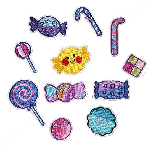 Buer Homie flicken zum aufbügeln kinder, patches zum aufbügeln, bügel patches (Candy 11 Stück) von Buer Homie