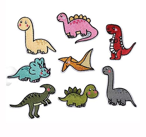 Buer Homie flicken zum aufbügeln kinder, patches zum aufbügeln, bügel patches (Dinosaurier 8 Stück) von Buer Homie