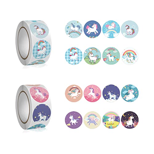BuerHomie 1000 Stück Einhorn Aufkleber Kinder, Baby Sticker Kinderwagen, Aufkleber Haustiere von Buer Homie