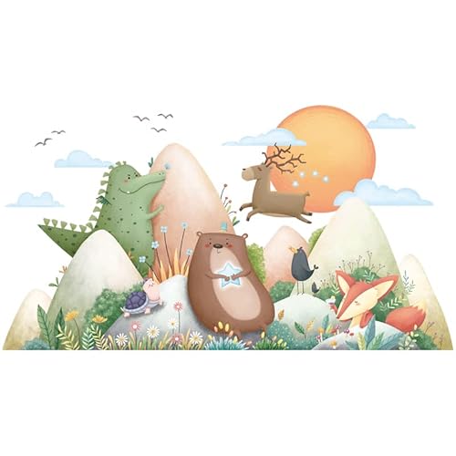 BuerHomie Wandtattoo Kinderzimmer, Tiere und Berge Wandsticker, Wanddeco für babyzimmer Jungen Mädchen BuerHomie Wandtattoo Kinderzimmer, Tiere und Berge Wandsticker, Wanddeco für babyzimmer Jungen Mädchen von Buer Homie