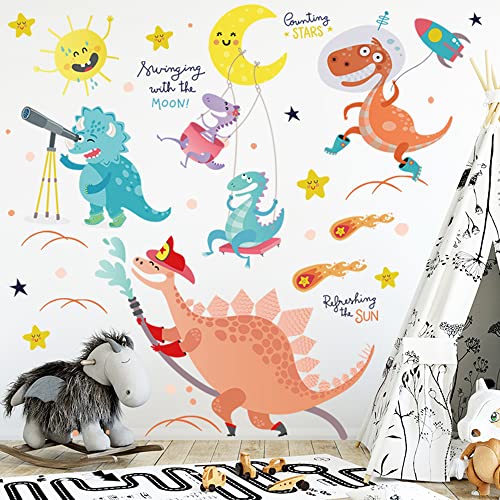 BuerHomie Wandtattoo Kinderzimmer Jungen, lustige Dinosaurier Sonne Mond Rakete Sterne Wandaufkleber, Wanddeco für baby- & kleinkinderzimmer BuerHomie Wandtattoo Kinderzimmer Jungen, lustige Dinosaurier Sonne Mond Rakete Sterne Wandaufkleber, Wanddeco für baby- & kleinkinderzimmer von Buer Homie