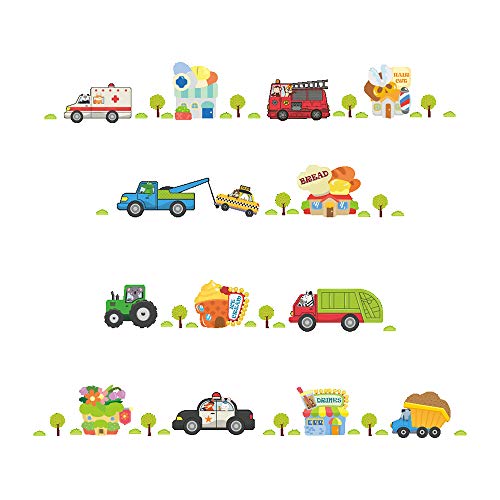 BuerHomie Wadtattoo Kiderzimmer Jungen Mädchen, Cartoon-Autos Wandaufkleber, Wandsticker sebsklebend für Babyzimmer BuerHomie Wadtattoo Kiderzimmer Jungen Mädchen, Cartoon-Autos Wandaufkleber, Wandsticker sebsklebend für Babyzimmer von Buer Homie