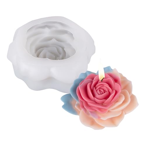 3D Blume Kerzenform,silikonformen Gießformen,Blume Duftkerzen Silikonform, Frühling Kerzenformen Für d-iy Aromatherapie Kerzen Handwerk Ornamente von Buerfu