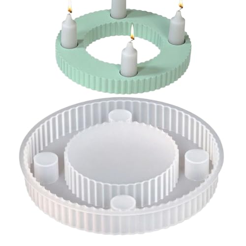Silikonform Für Kerzenhalter Mit 4 Löchern, Aus Hochwertigem Silikon Für Stabkerzen Und Tee Licht-er, DIY Handwerk Gießform, Einfach Zu Entformen Silikonform Für Kerzenhalter Mit 4 Löchern, Aus Hochwertigem Silikon Für Stabkerzen Und Tee Licht-er, DIY Handwerk Gießform, Einfach Zu Entformen von Buerfu