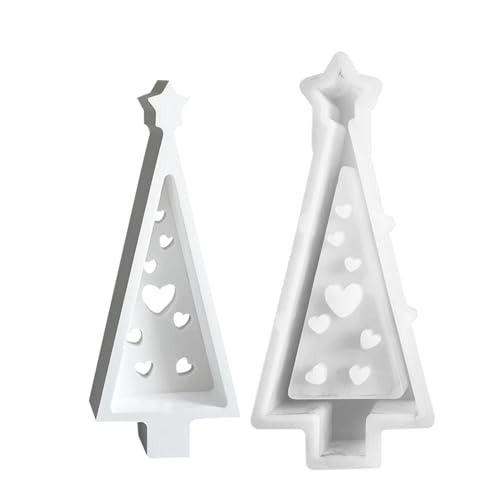 Silikonformen Gießformen Kerzenhalter, Weihnachtsbaum Teelichthalter Kerzenformen, Weihnachtsbaum Epoxidharz Formen Für Sojawachs Kerzen, Seife, Gips, Handwerk von Buerfu