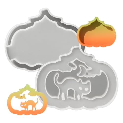 Silikonformen Gießformen Kürbis Mit Katzen, Halloween Silikonform Kürbis Kerzenhalter,Gipsformen Zum Gießen Für D-iy Herbst Halloween Deko Silikonformen Gießformen Kürbis Mit Katzen, Halloween Silikonform Kürbis Kerzenhalter,Gipsformen Zum Gießen Für D-iy Herbst Halloween Deko von Buerfu