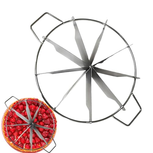 Tortenteiler 4/9/10 Stücke - Kuchenteiler Tortenschneider, Edelstahl Tortenteiler Zum Schneiden, Backzubehör Zum Dekorieren Küche Kuchen Gadget von Buerfu