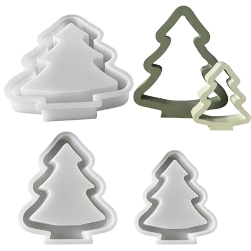Weihnachtsbaum Silikonform Set, 3 Stück Silikon Tannenbaum Gips Zum Gießen Gießformen Ideal Für Gips, Kerzenwachs & Harz - Spülmaschinengeeignet Weihnachtsbaum Silikonform Set, 3 Stück Silikon Tannenbaum Gips Zum Gießen Gießformen Ideal Für Gips, Kerzenwachs & Harz - Spülmaschinengeeignet von Buerfu