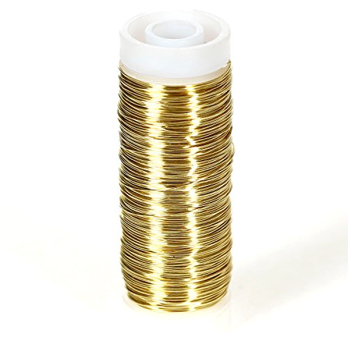 Bütic Draht - Bindedraht - Wickeldraht - Basteldraht 0,50mm Ø - 50m, Farbe:Gold von Bütic GmbH