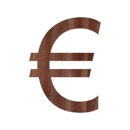 Bütic GmbH Holz Zahlen aus dunklem Echtholzfurnier - Arial - inkl. Satz- und Sonderzeichen - Größenauswahl, Größe:5cm, Zahlen/Sonderzeichen:Eurozeichen von Bütic GmbH