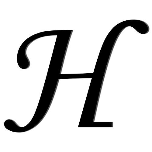 Bütic GmbH Plexiglas® Buchstaben schwarz - MT - 3mm Acrylglas Wunschtext/Schriftzug, Größe:Höhe 20cm, Buchstaben:großes H von Bütic GmbH
