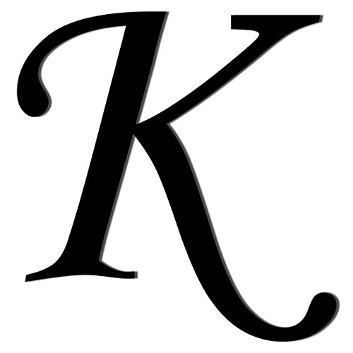 Bütic GmbH Plexiglas® Buchstaben schwarz - MT - 3mm Acrylglas Wunschtext/Schriftzug, Größe:Höhe 5cm, Buchstaben:großes K von Bütic GmbH