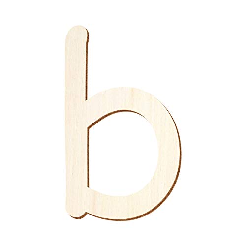 Bütic GmbH Selbstklebende Holz Buchstaben - Comic Sans - Wunschtext/Schriftzug mit Größenauswahl, Größe:5cm, Buchstaben:kleines b von Bütic GmbH