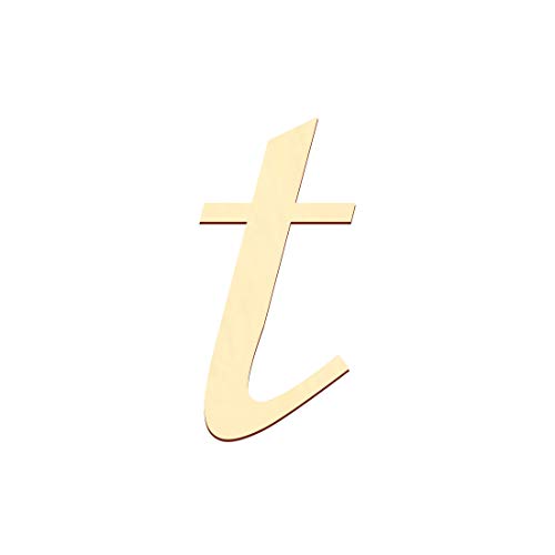 Bütic GmbH Selbstklebende Holz Buchstaben - MT - Wunschtext/Schriftzug mit Größenauswahl, Größe:10cm, Buchstaben:kleines t von Bütic GmbH
